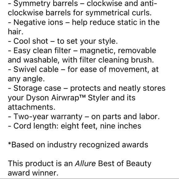 Dyson Air Wrap Styler in Pink & Gray with 1 Long Barrel Attachment - Picture 11 of 16